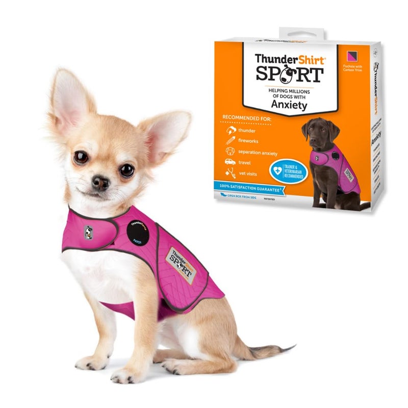 ThunderShirt for Dogs, XX Small, Fuchsia Sport - Dog Anxiety Relief Calming Vest - Image 1